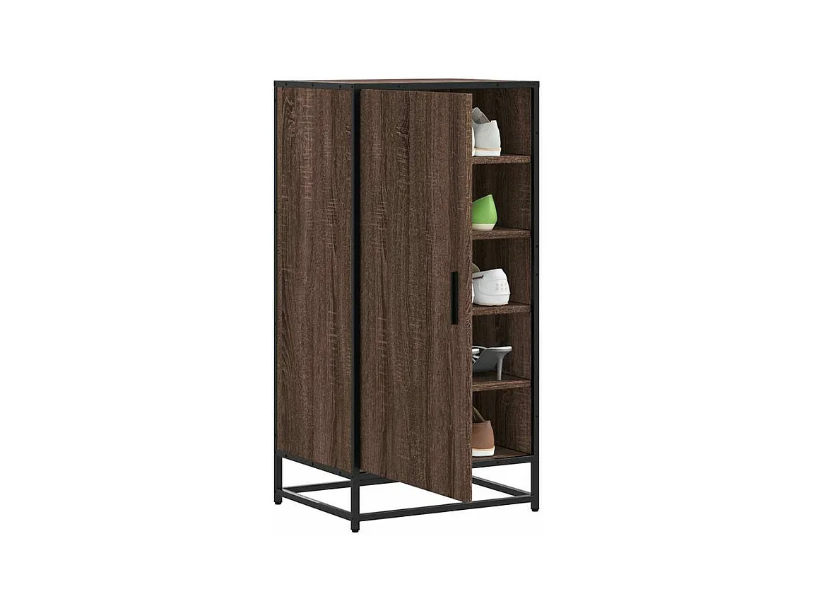 Étagère à chaussures chêne marron 48x38x97,5 bois ingénierie