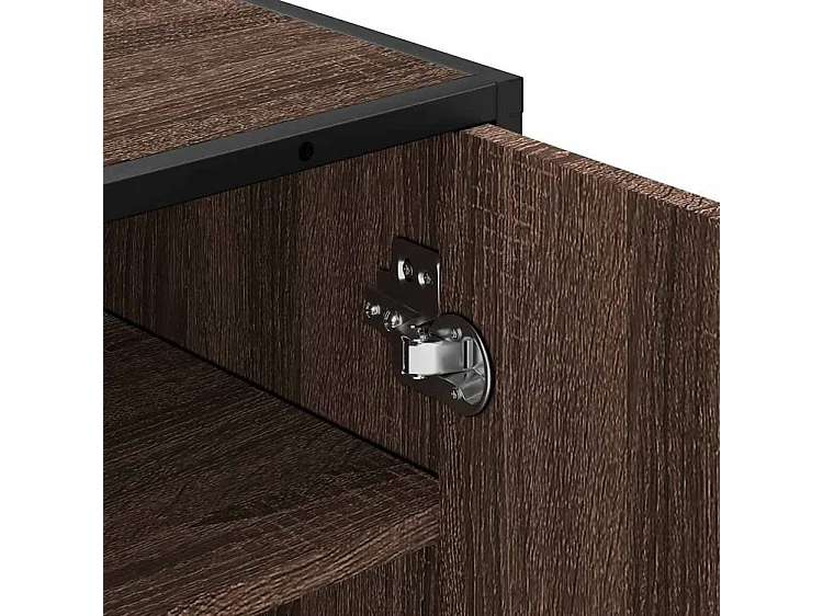 Étagère à chaussures chêne marron 48x38x97,5 bois ingénierie