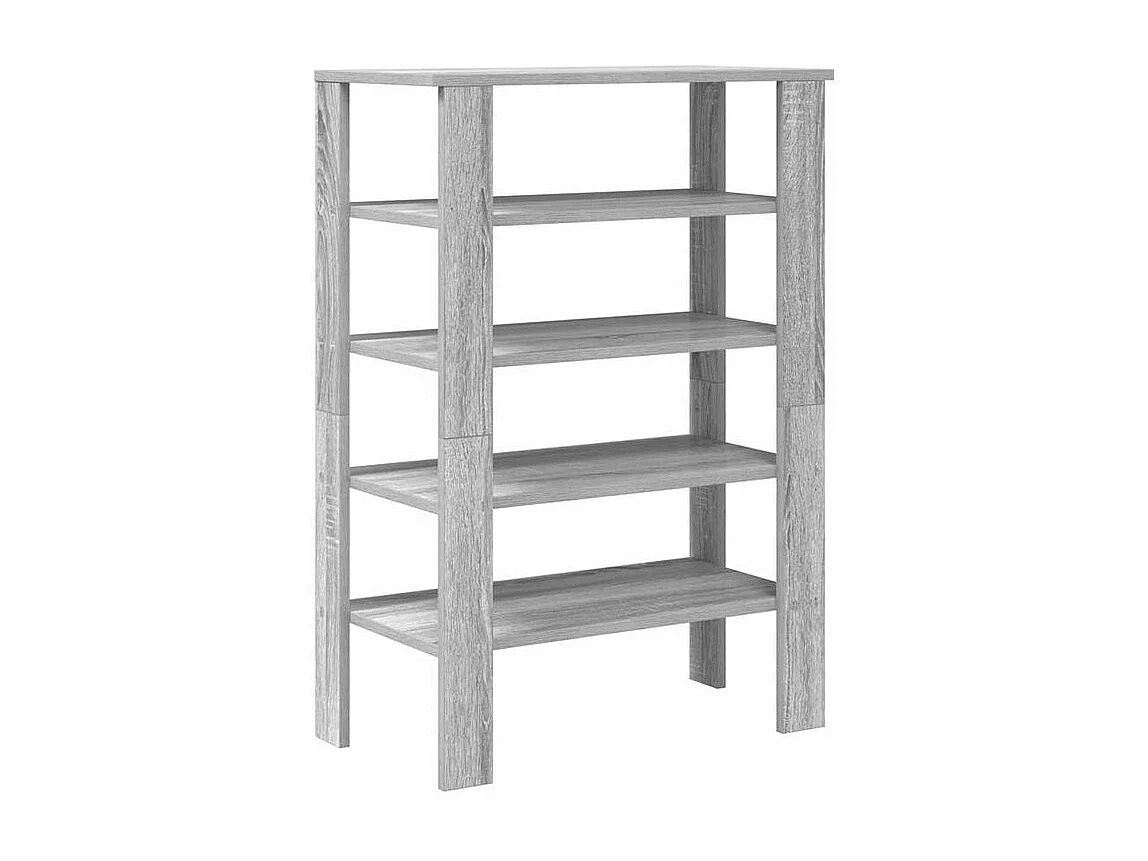 Étagère à chaussures sonoma gris 61x32x87,5 bois ingénierie
