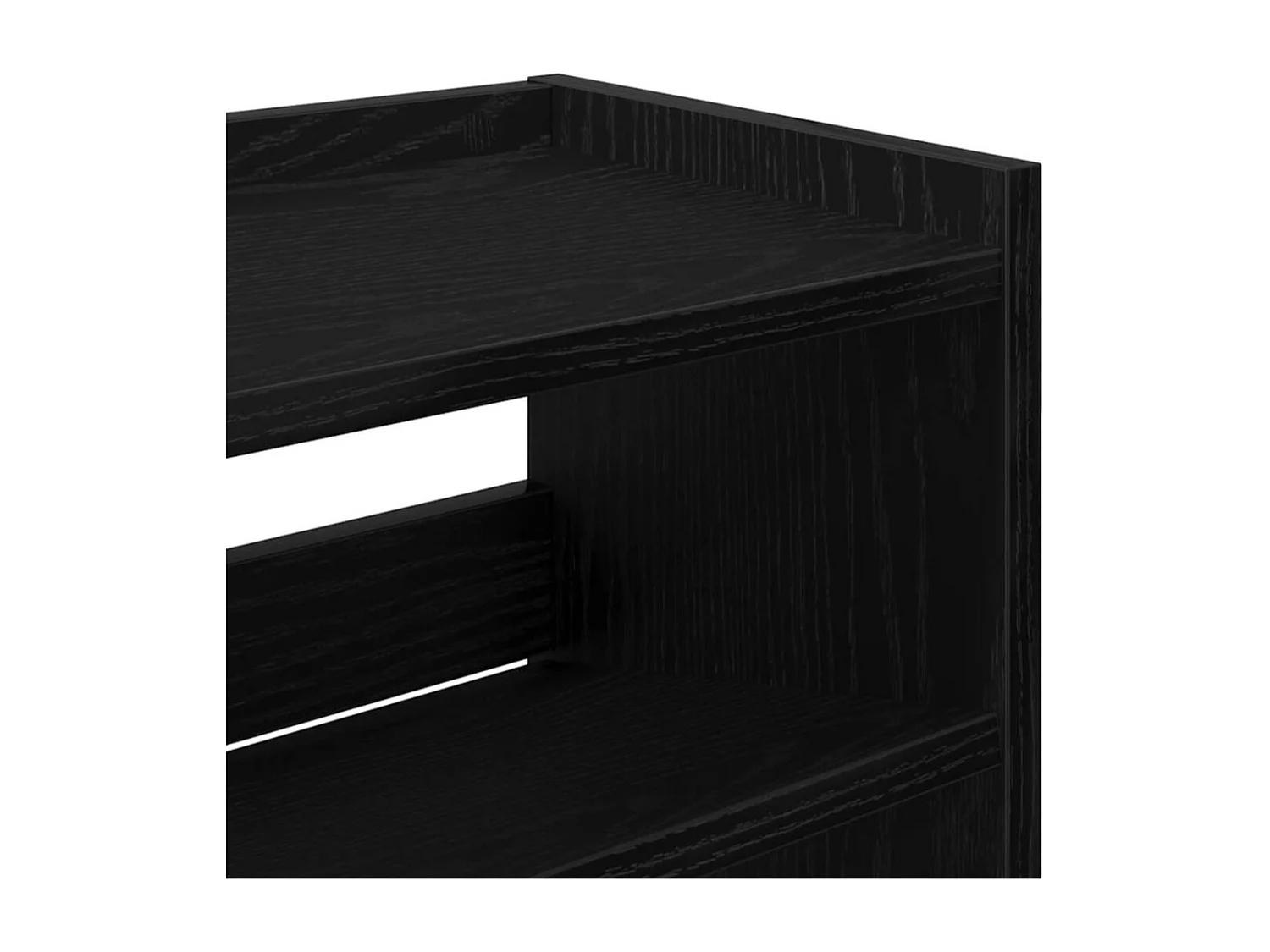 Étagère à chaussures en bois Manda L 80 x H 81cm - Rangement 5 niveaux-Couleur Noir