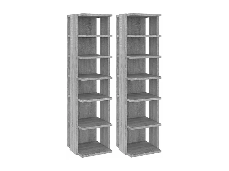 Étagères à chaussures 2 pcs Sonoma gris 27,5x27x102