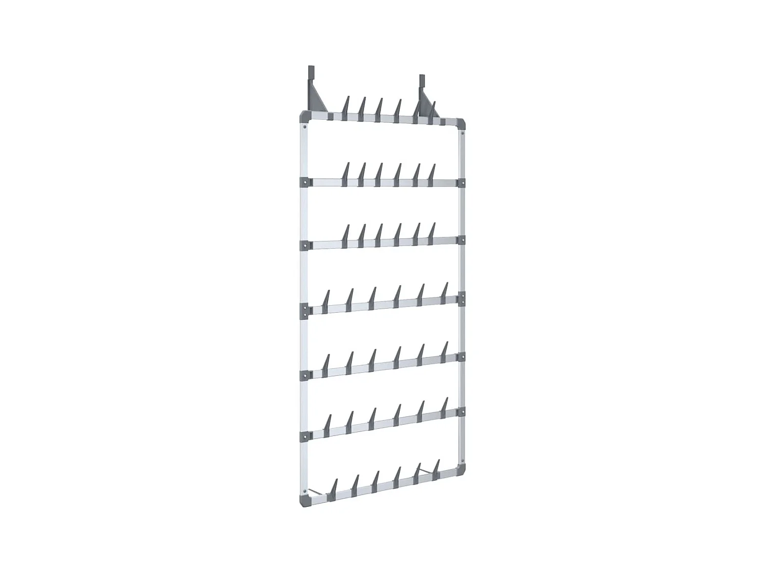 Étagère à chaussures suspendue Argenté 66x13x139