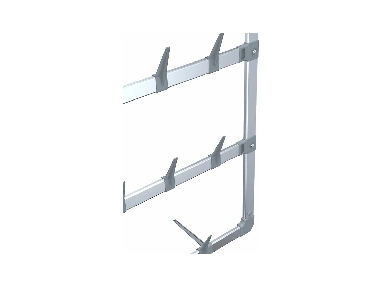 Étagère à chaussures suspendue Argenté 66x13x139