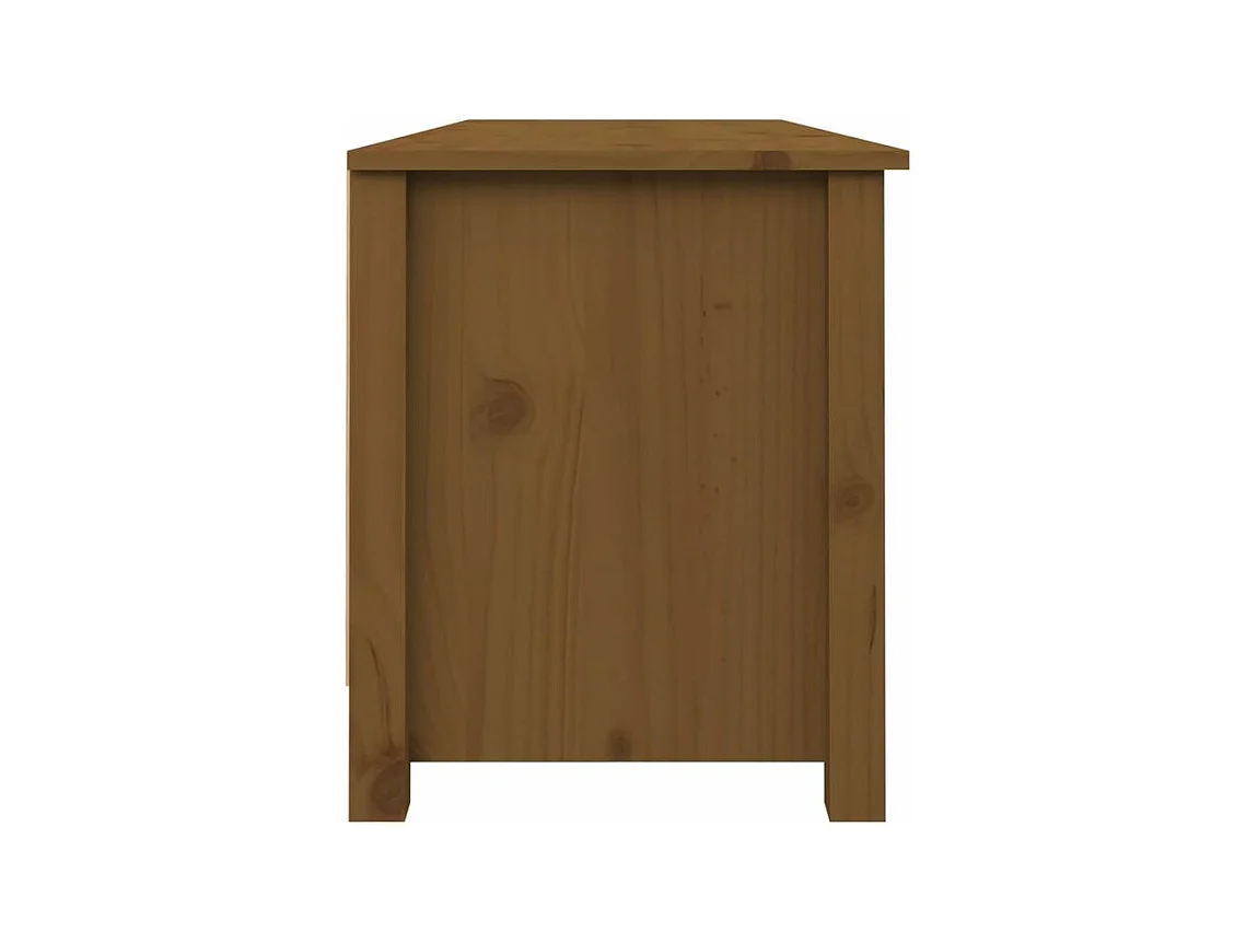 Banc à chaussures en bois massif Klouda – Élégant et fonctionnel-Couleur Marron-Largeur 110 cm