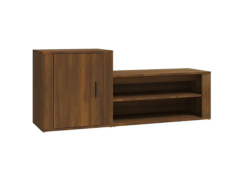 Armoire à chaussures Chêne marron 130x35x54 Bois d'ingénierie