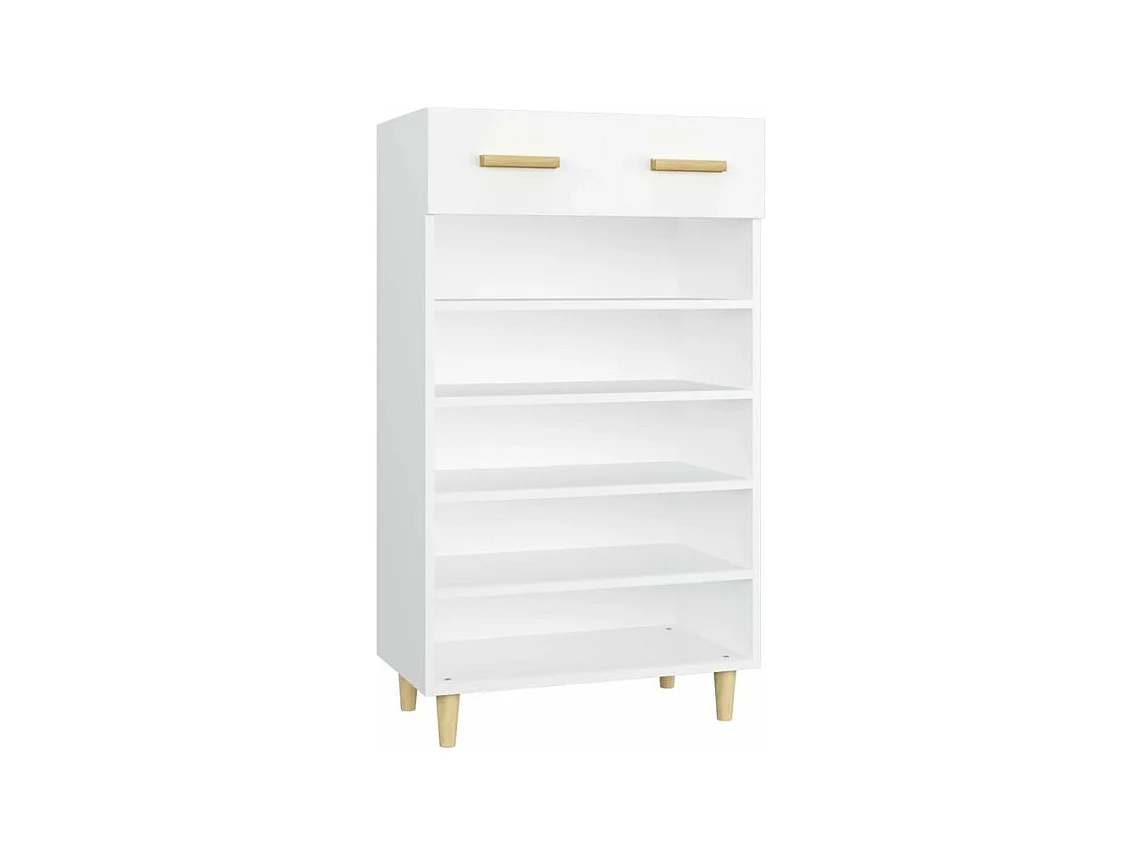 Armoire à chaussures Blanc 60x35x105 Bois d'ingénierie