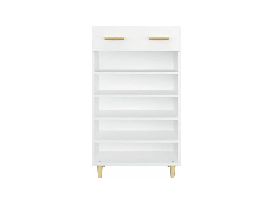 Armoire à chaussures Blanc 60x35x105 Bois d'ingénierie