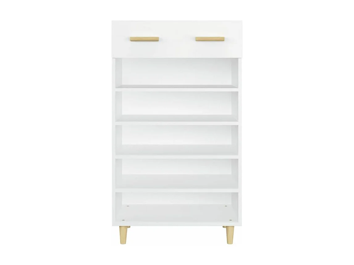 Armoire à chaussures Blanc 60x35x105 Bois d'ingénierie