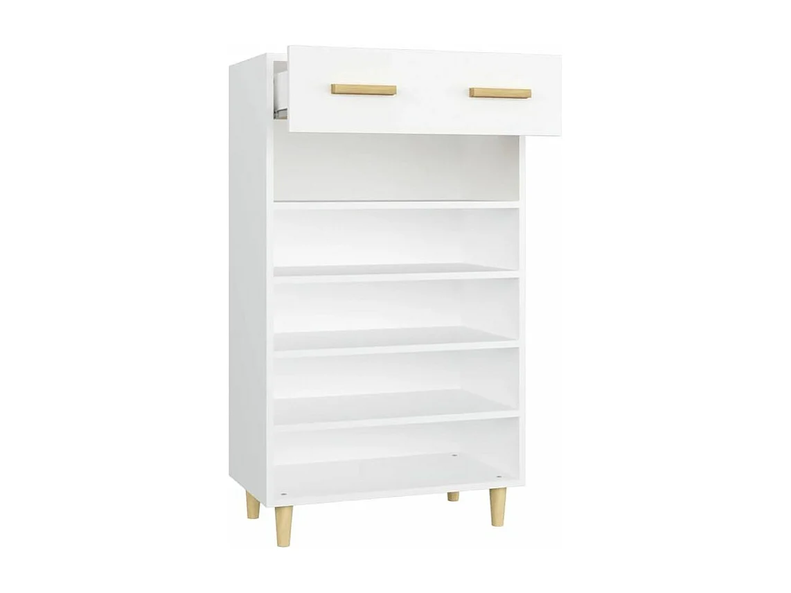 Armoire à chaussures Blanc 60x35x105 Bois d'ingénierie
