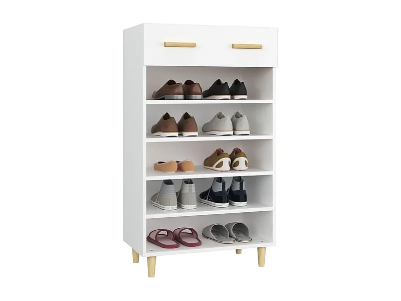 Armoire à chaussures Blanc 60x35x105 Bois d'ingénierie