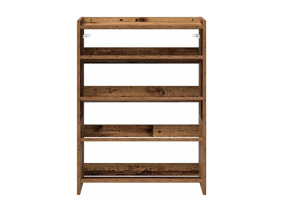 Étagère à chaussures vieux bois 80x25x61,5 bois d'ingénierie