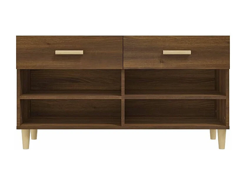 Meuble à chaussures Chêne marron 102x35x55 Bois d'ingénierie
