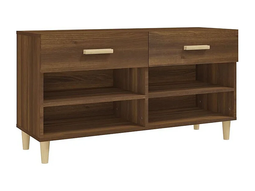 Meuble à chaussures Chêne marron 102x35x55 Bois d'ingénierie