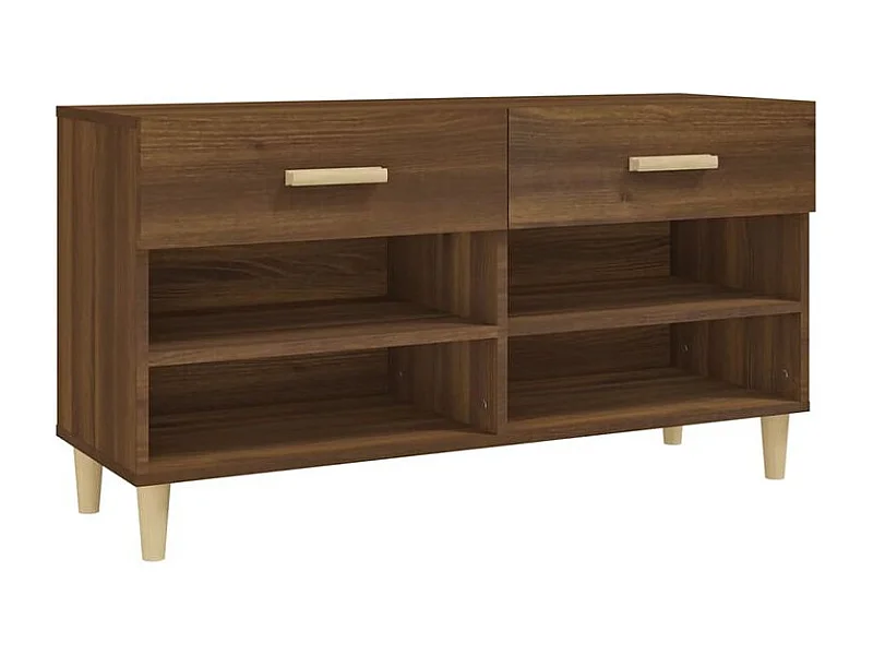 Meuble à chaussures Chêne marron 102x35x55 Bois d'ingénierie