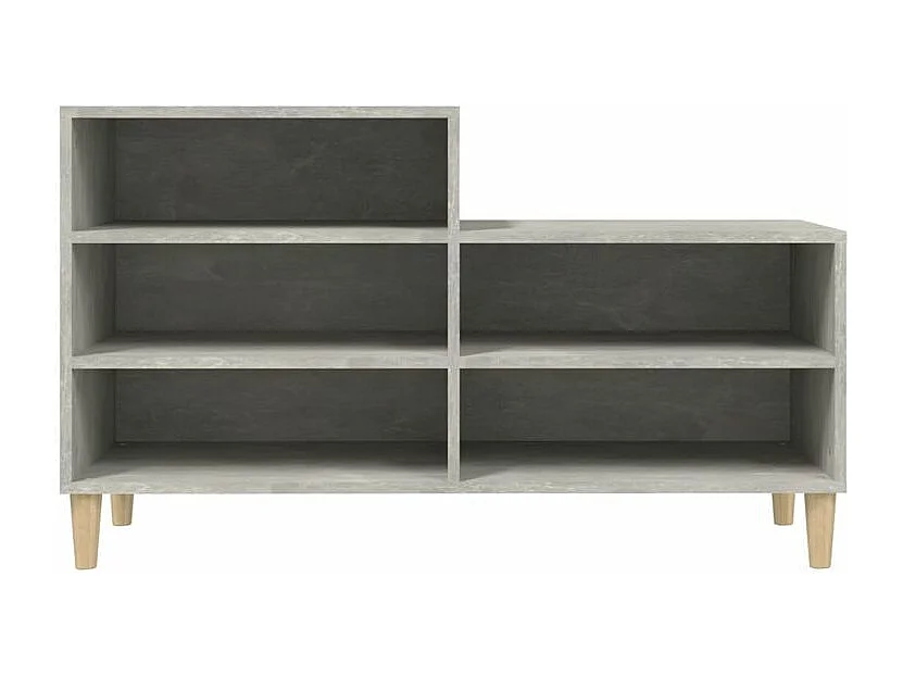 Armoire à chaussures Gris béton 102x36x60 Bois d'ingénierie