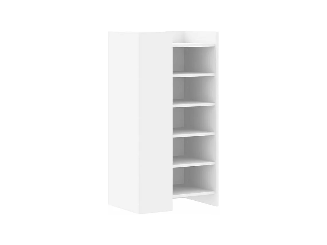 Armoire à chaussures en bois Lika L52xP37.5xH100 - Compacte et moderne-Couleur Blanc