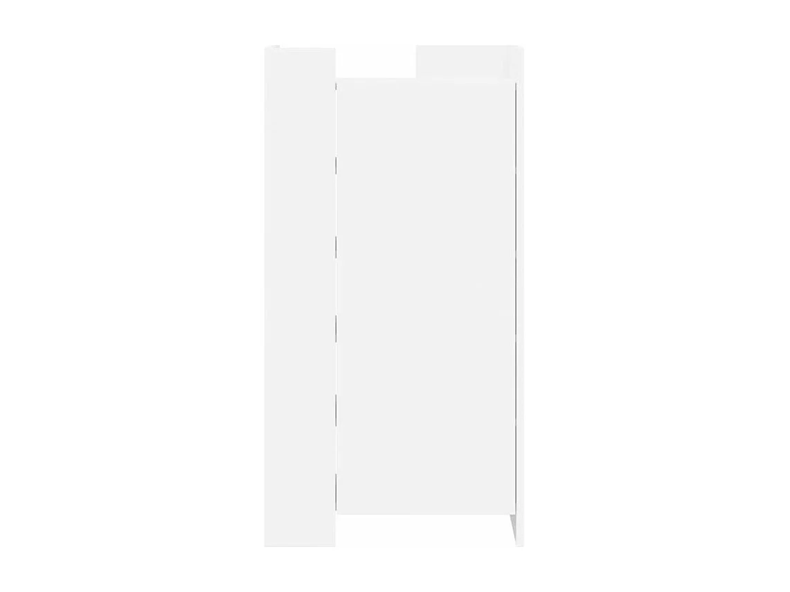 Armoire à chaussures en bois Lika L52xP37.5xH100 - Compacte et moderne-Couleur Blanc