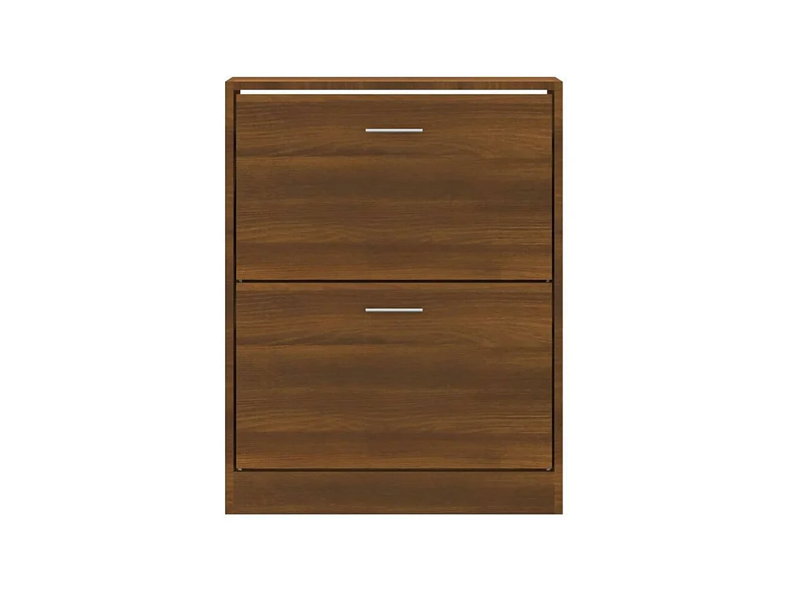 Armoire à chaussures en bois Puerto L63xH81xP24 – 2 portes rabattables-Couleur Noyer