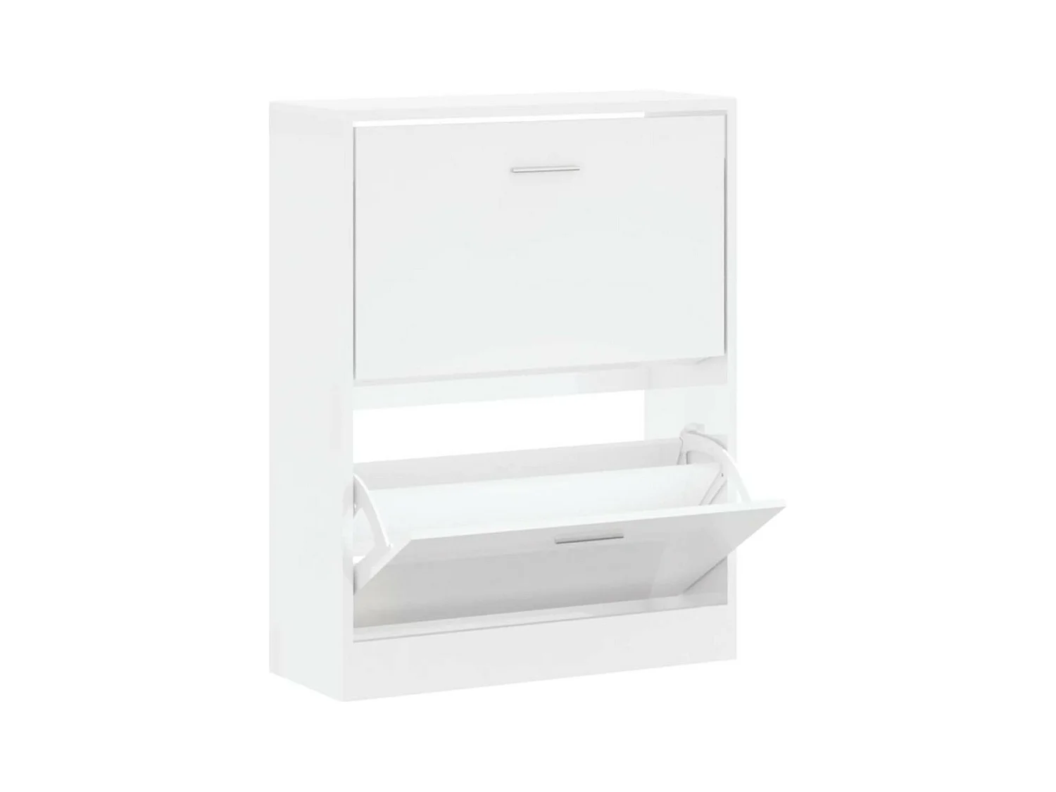 Armoire à chaussures en bois Puerto L63xH81xP24 – 2 portes rabattables-Couleur Noyer