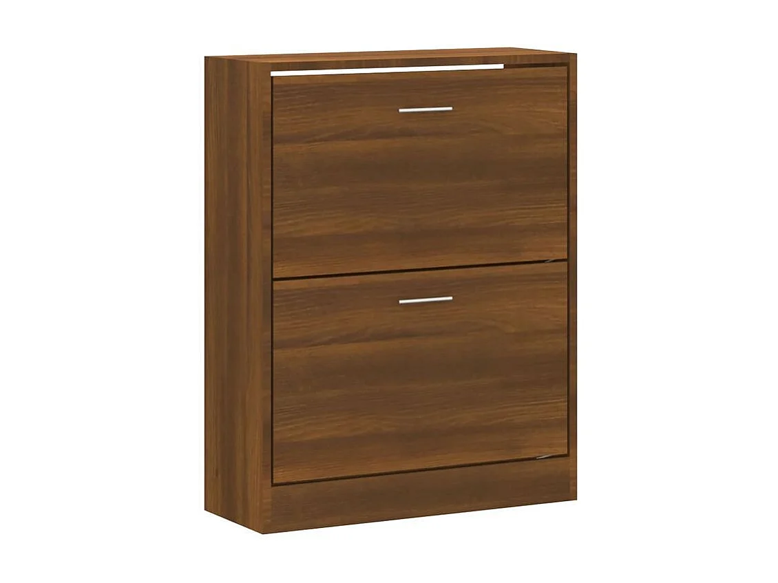 Armoire à chaussures en bois Puerto L63xH81xP24 – 2 portes rabattables-Couleur Noyer