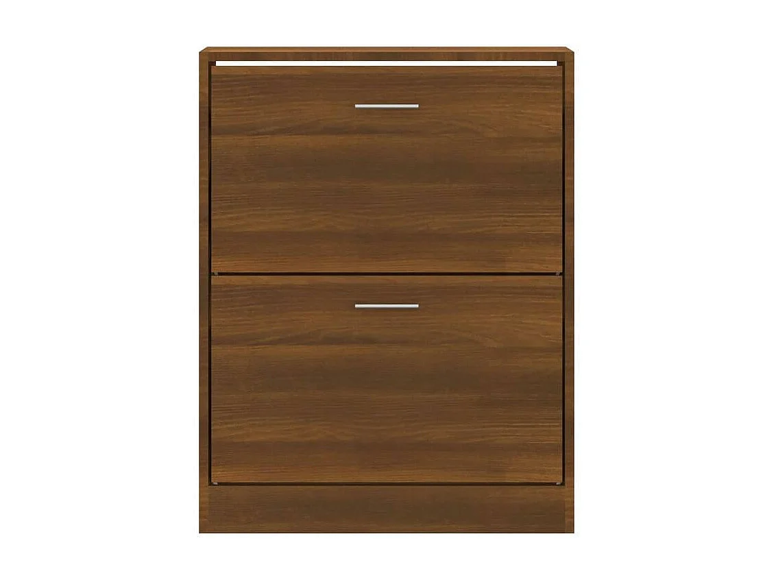 Armoire à chaussures en bois Puerto L63xH81xP24 – 2 portes rabattables-Couleur Noyer