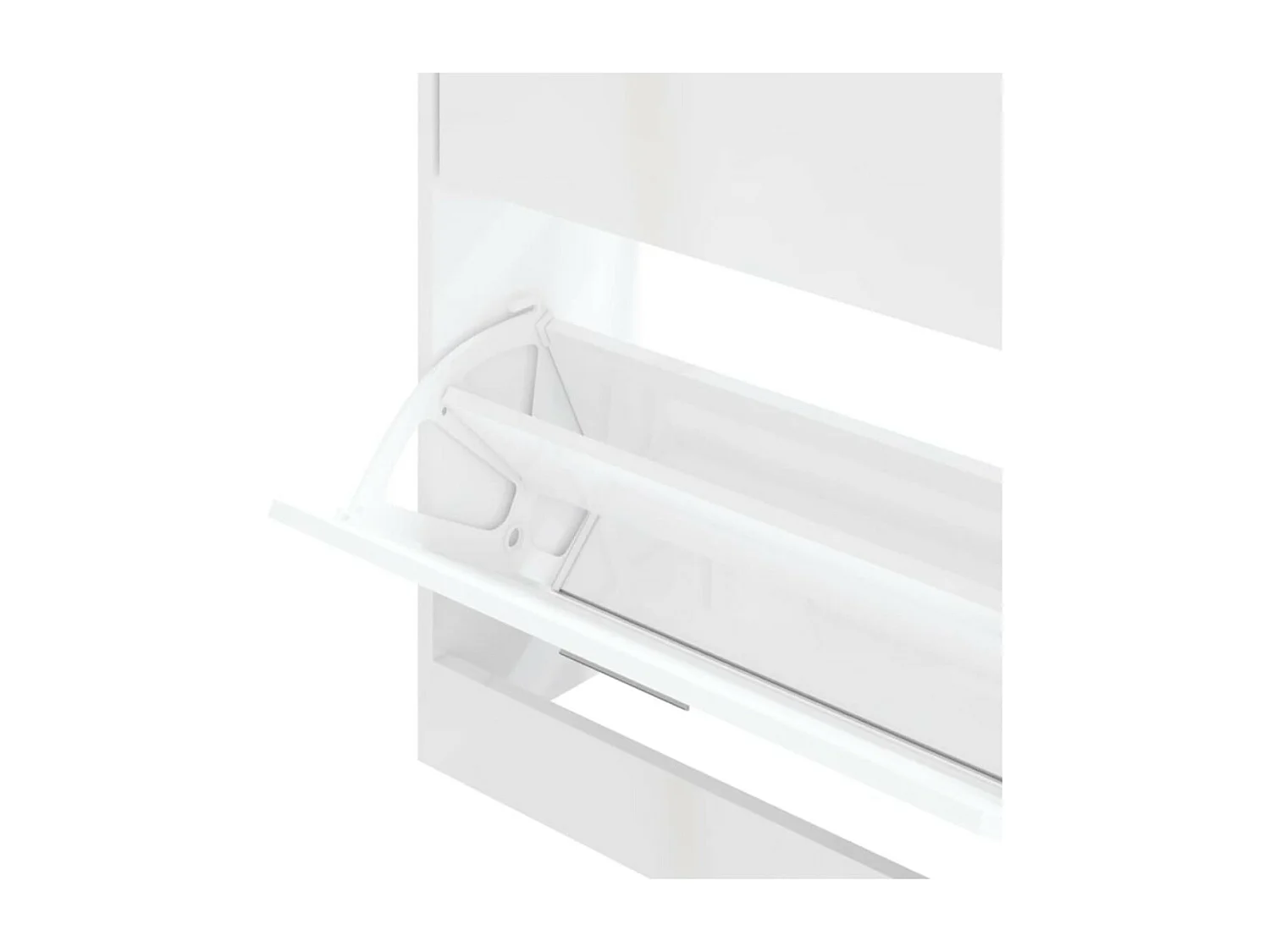 Armoire à chaussures en bois Puerto L63xH81xP24 – 2 portes rabattables-Couleur Noyer