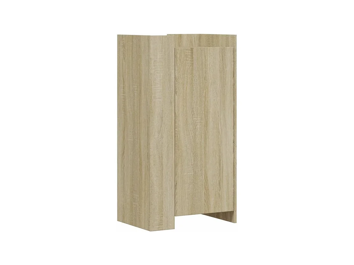 Armoire à chaussures en bois Lika L52xP37.5xH100 - Compacte et moderne-Couleur Chêne clair