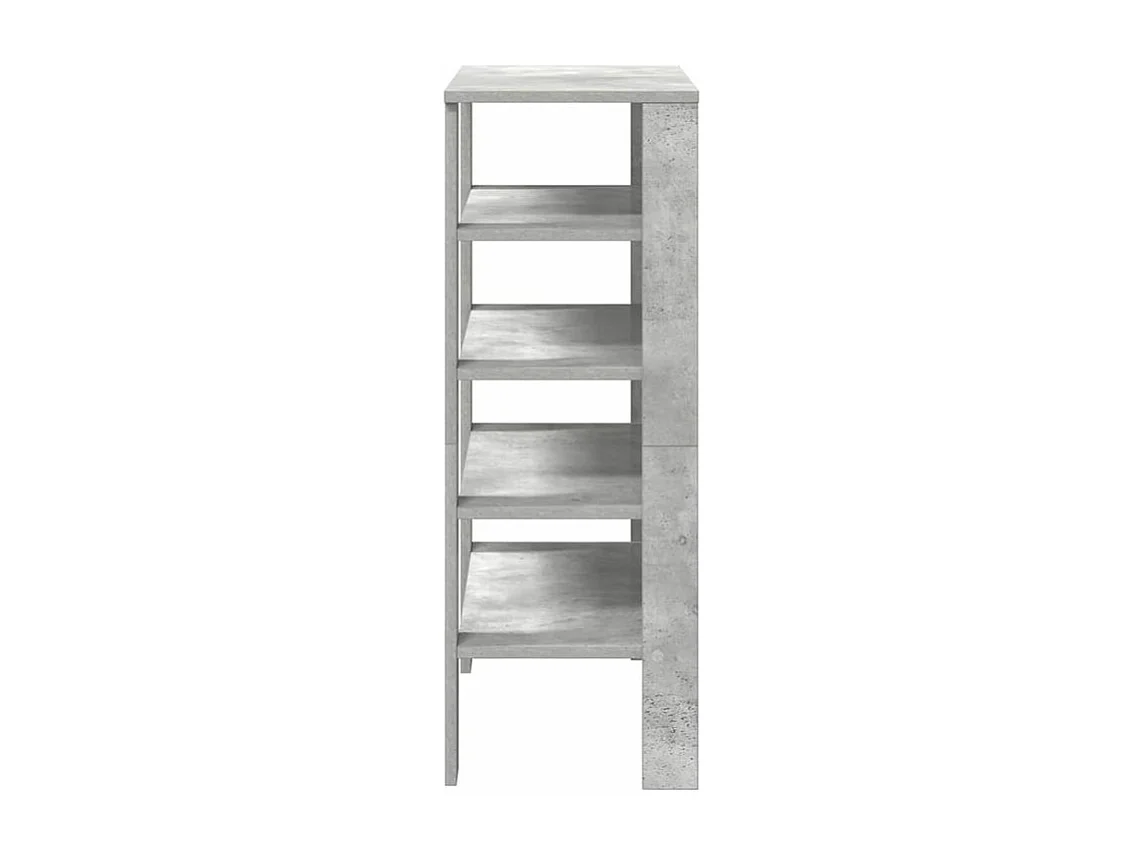 Étagère à chaussures gris béton 61x32x87,5 bois d'ingénierie