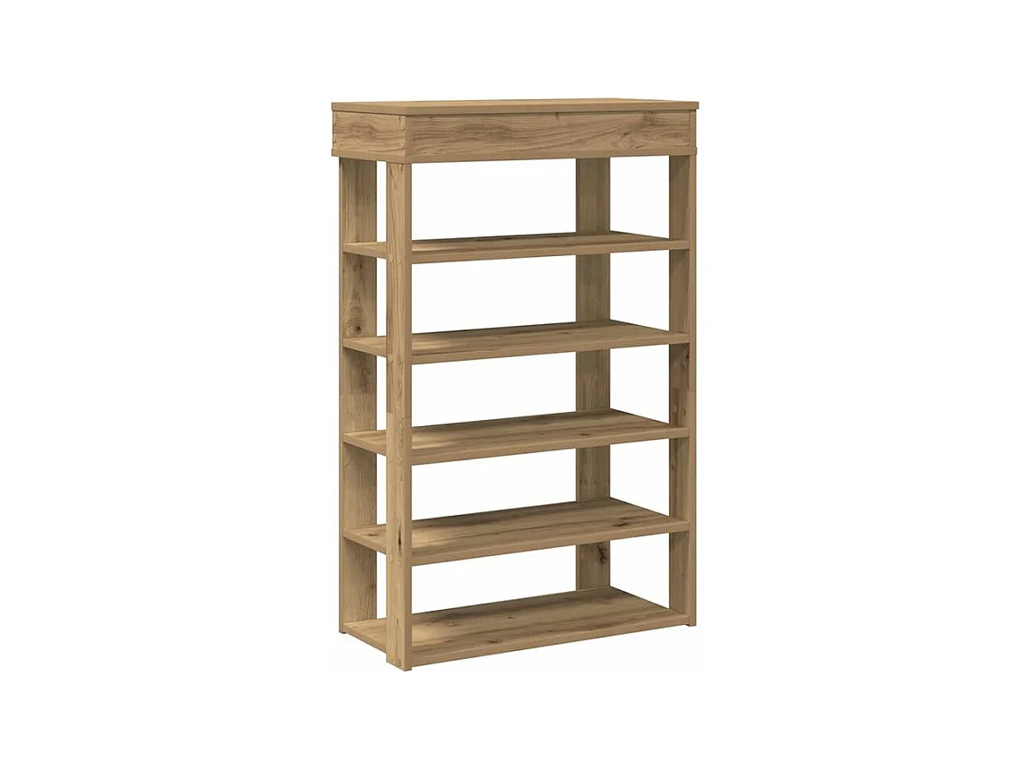 Étagère à chaussures chêne artisanal bois d'ingénierie