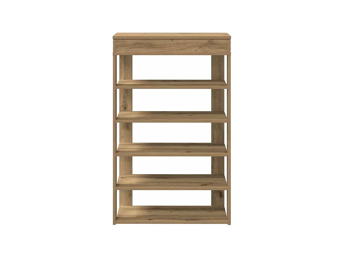 Étagère à chaussures chêne artisanal bois d'ingénierie