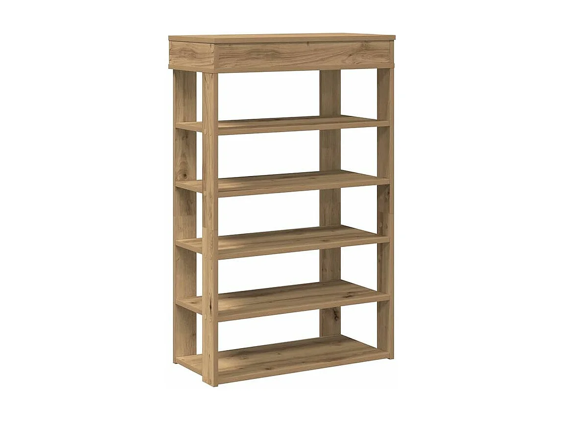 Étagère à chaussures chêne artisanal bois d'ingénierie