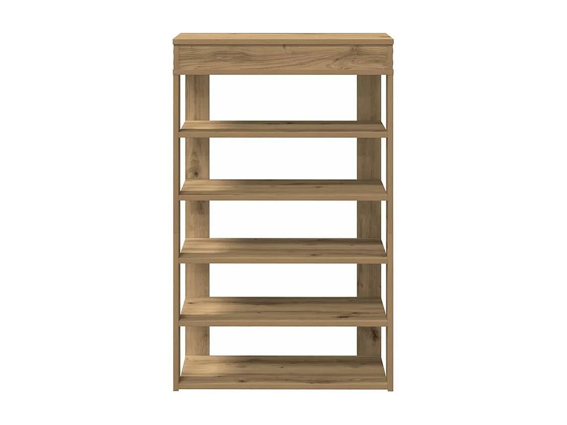 Étagère à chaussures chêne artisanal bois d'ingénierie