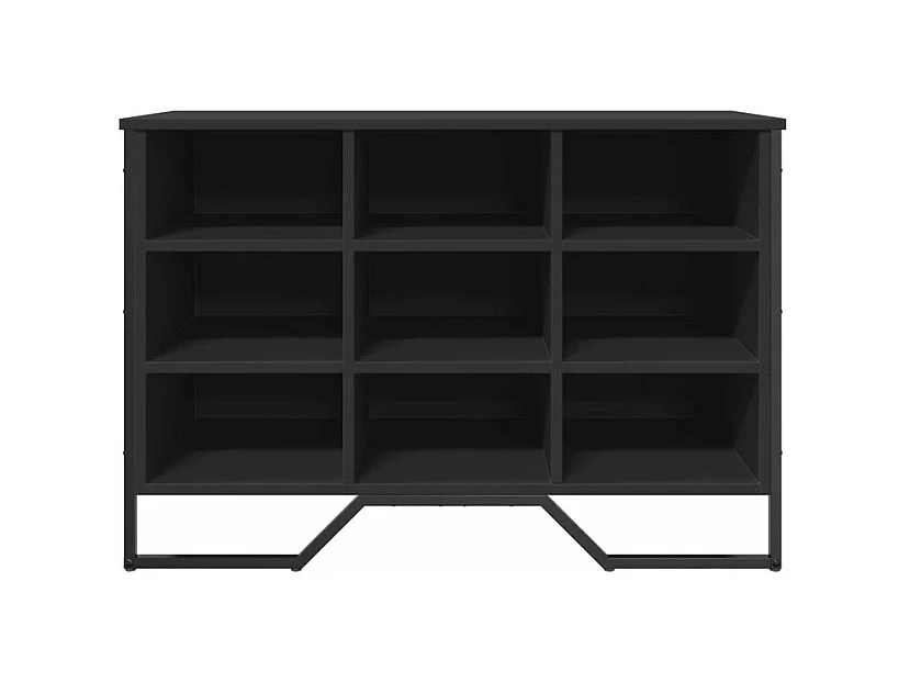 Armoire à chaussures noir 90x38x61,5 bois d'ingénierie