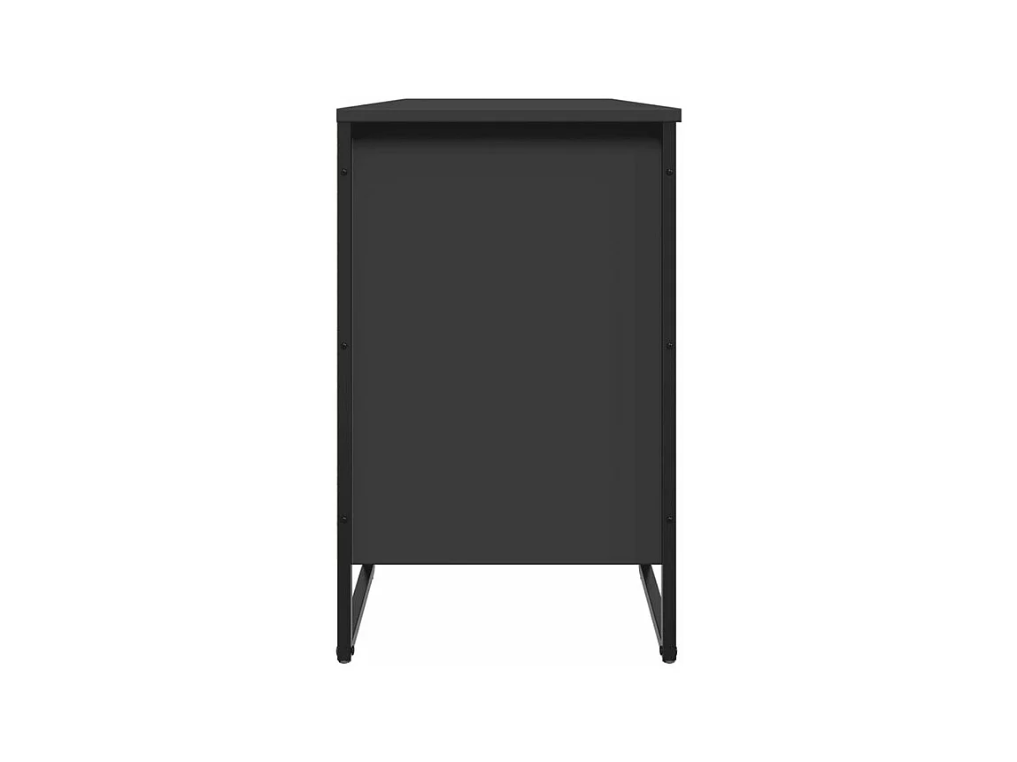 Armoire à chaussures noir 90x38x61,5 bois d'ingénierie
