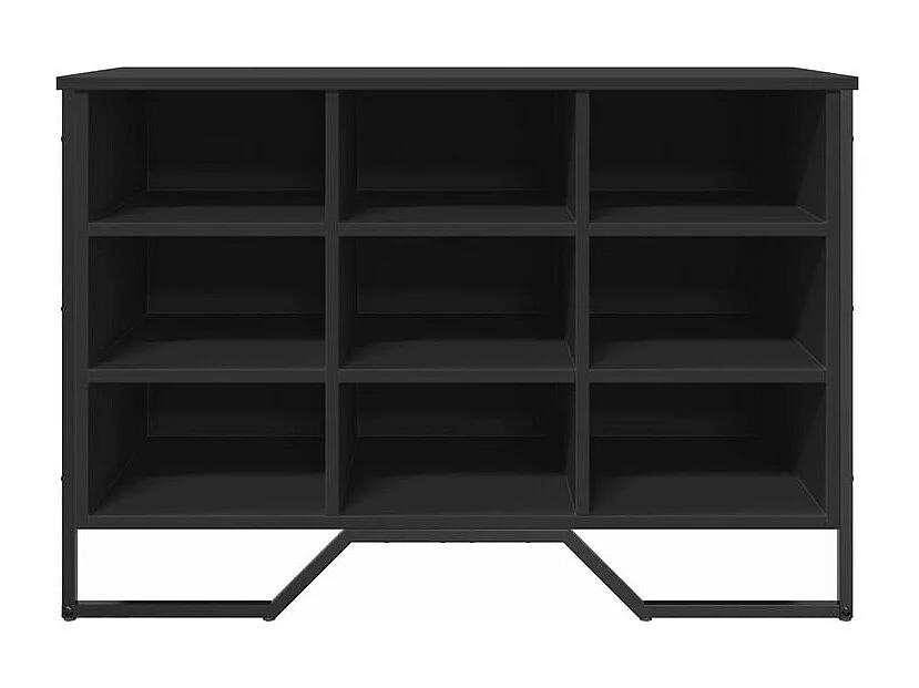 Armoire à chaussures noir 90x38x61,5 bois d'ingénierie