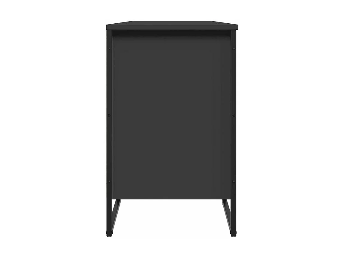 Armoire à chaussures noir 90x38x61,5 bois d'ingénierie