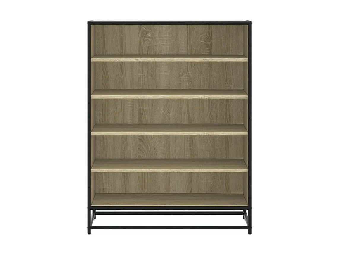 Armoire à chaussures chêne sonoma bois d'ingénierie et métal