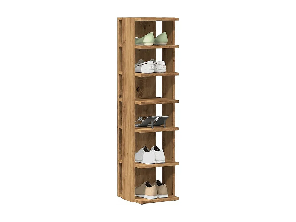 Armoire à chaussures chêne artisanal bois d'ingénierie