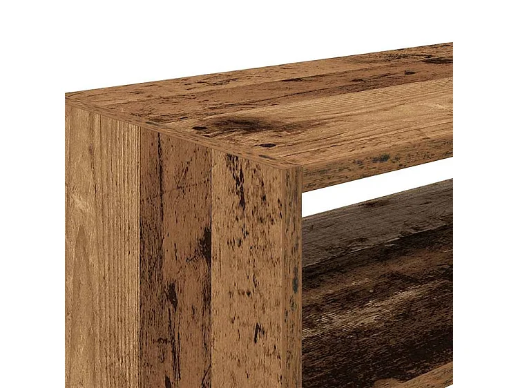 Étagères à chaussures 2 pcs empilable vieux bois 60x30x30,5