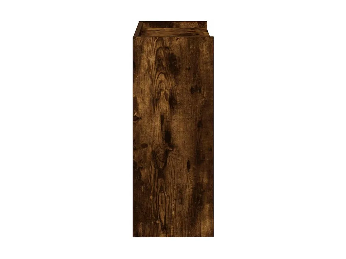 Étagère à chaussures en bois Manda L 60 x H 62cm - Rangement 3 niveaux-Couleur Marron fumé