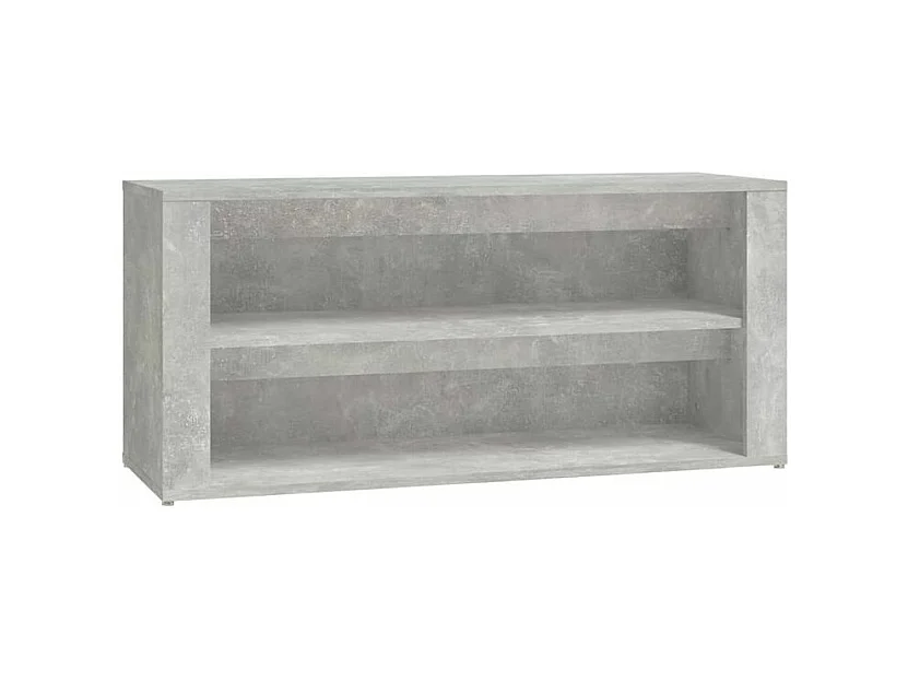 Étagère à chaussures Gris béton 100x35x45 Bois d'ingénierie