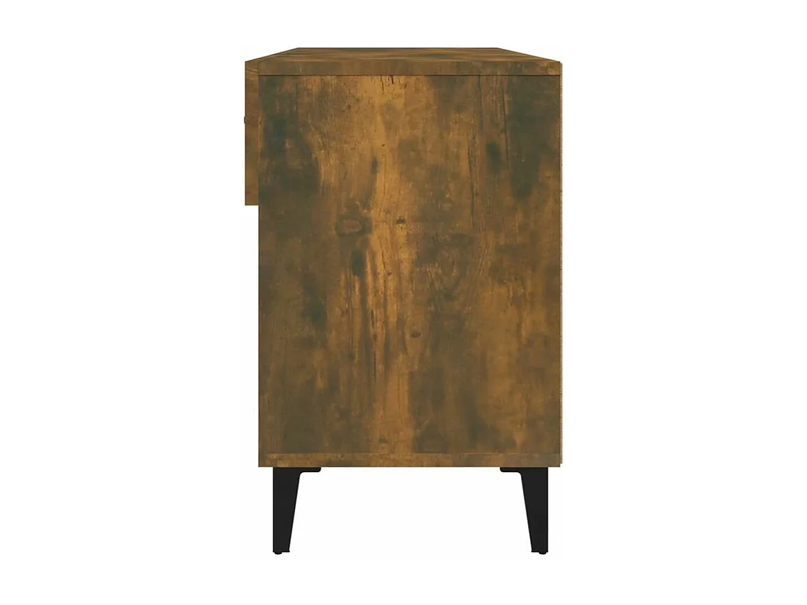 Meuble à chaussures Chêne fumé 102x35x55 Bois d'ingénierie