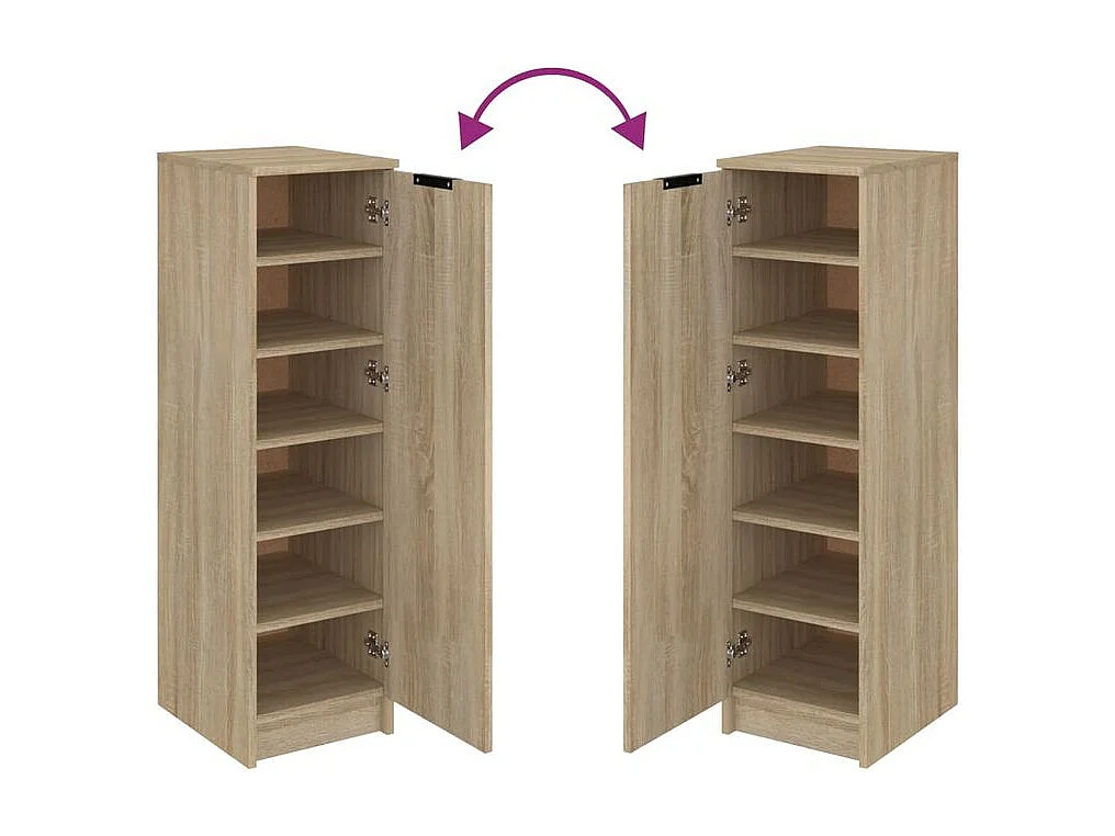 Armoire à chaussures Chêne Sonoma 30x35x100 Bois d'ingénierie