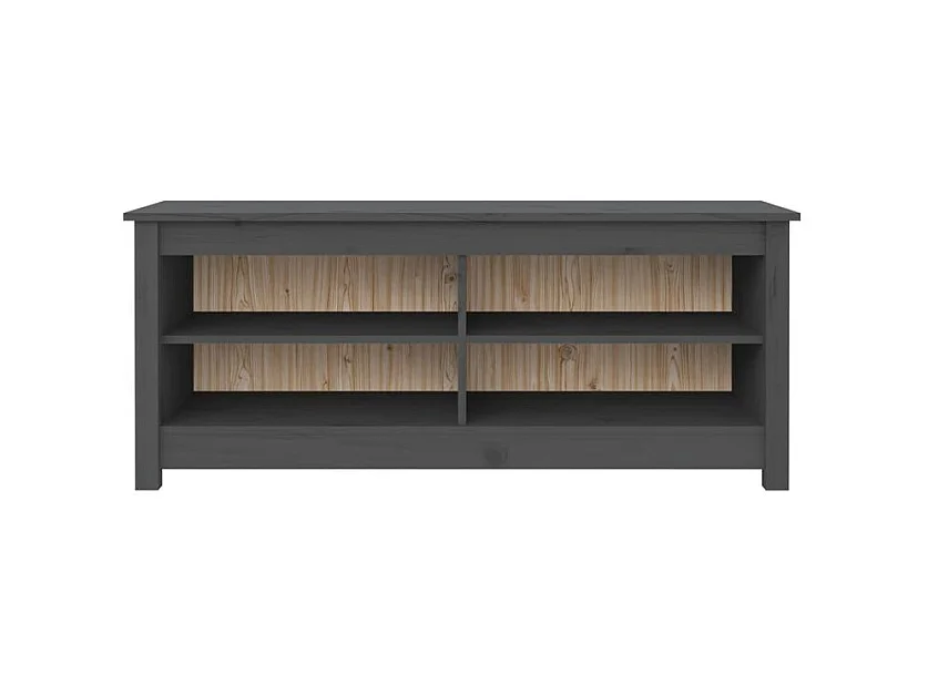 Banc à chaussures en bois massif Klouda – Élégant et fonctionnel-Couleur Gris-Largeur 110 cm