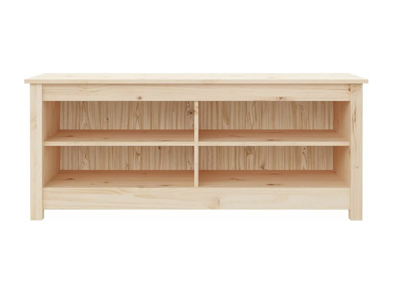 Banc à chaussures en bois massif Klouda – Élégant et fonctionnel-Couleur Gris-Largeur 110 cm