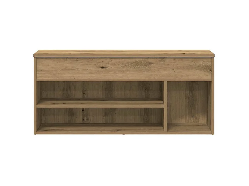 Banc à chaussures chêne artisanal 102x30,5x45 bois ingénierie