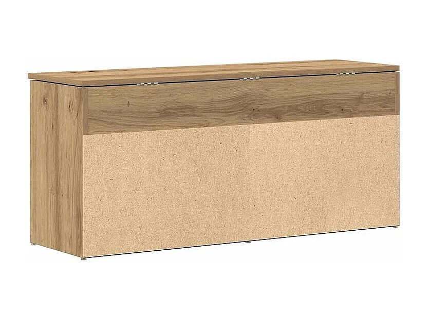 Banc à chaussures chêne artisanal 102x30,5x45 bois ingénierie