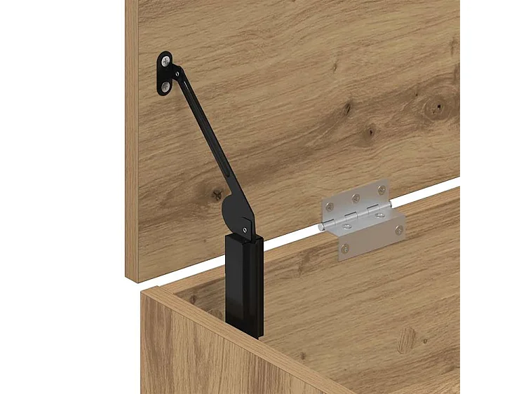 Banc à chaussures chêne artisanal 102x30,5x45 bois ingénierie