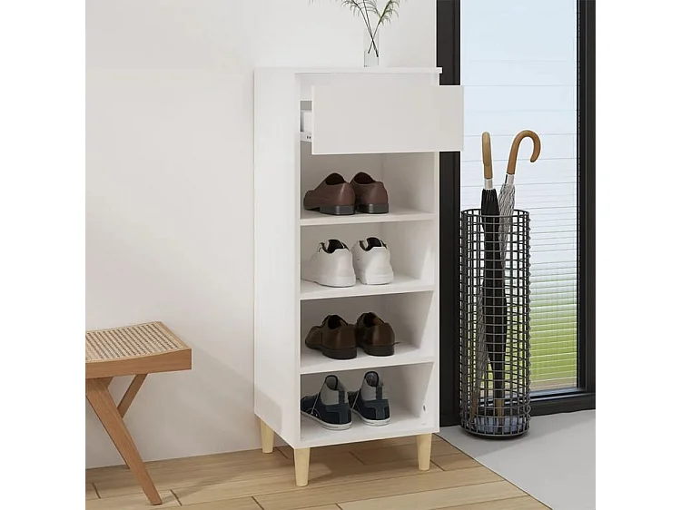 Armoire à chaussures Blanc 40x36x105 Bois d'ingénierie