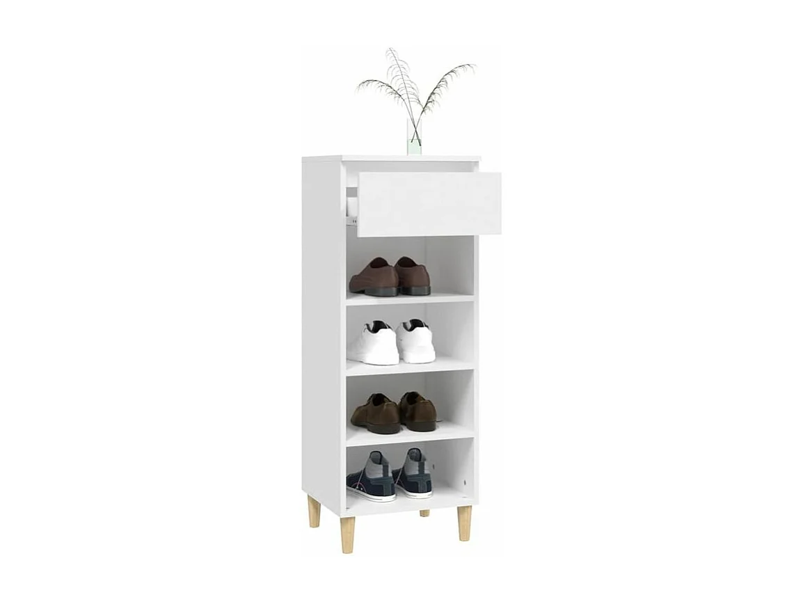 Armoire à chaussures Blanc 40x36x105 Bois d'ingénierie